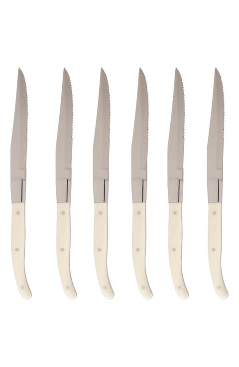 Provencal Blonde 6-Piece Serrated Steak Knife Set