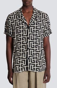 Balmain Macro Monogram Pajama Shirt