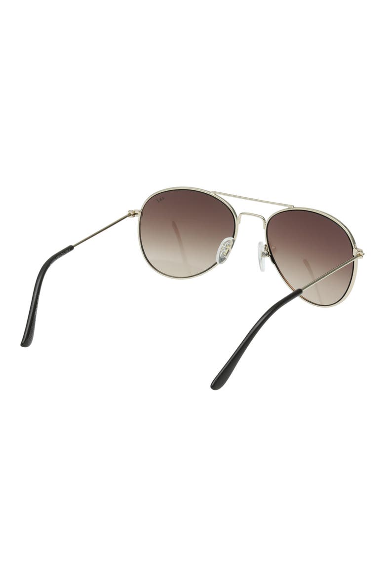 Kids' Pilot Sunglasses, Alternate, color, GOLD / GRADIENT BROWN