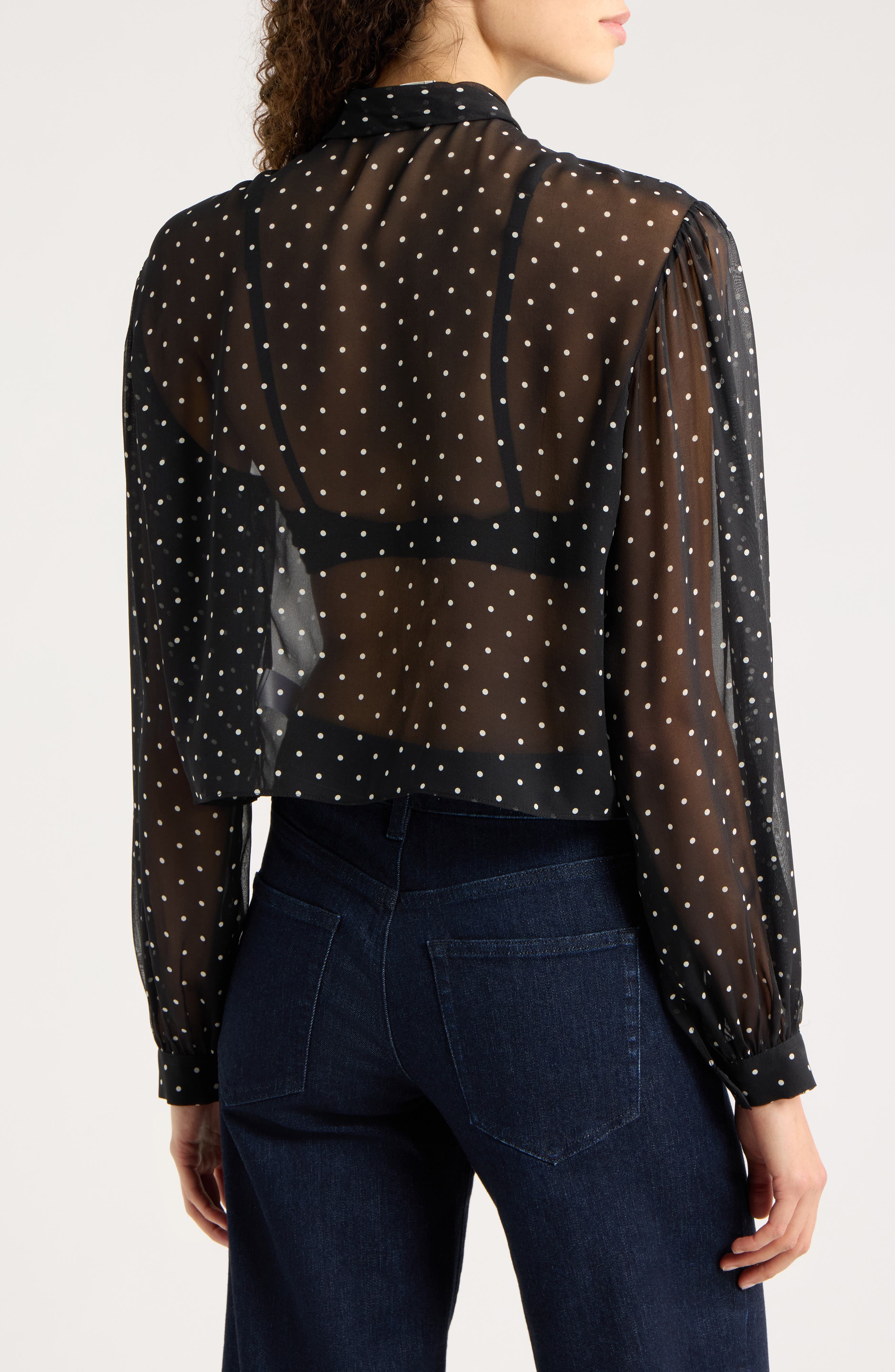 FRAME Camilla Polka Dot Silk Blouse (Women) | Nordstrom