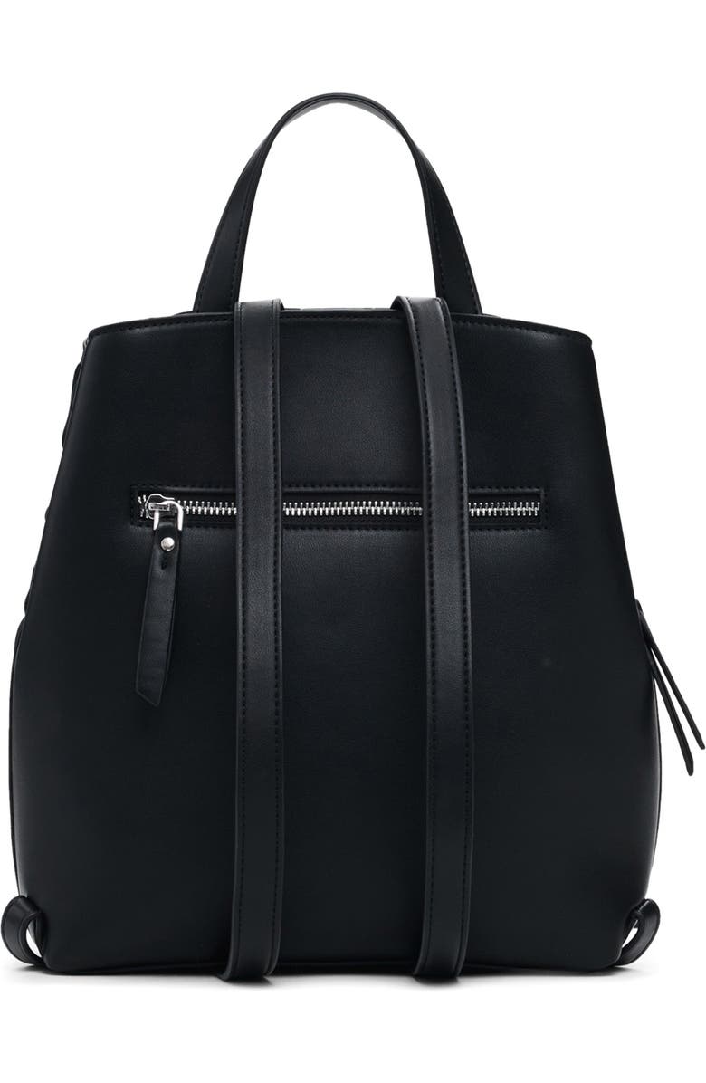 Desigual Mini Faux Leather Backpack, Alternate, color, Black