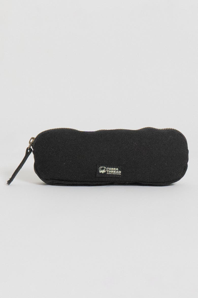 Organic Cotton Pencil Bag, Main, color, Ivory Black