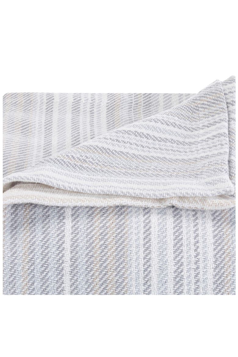 Sandy Shore Stripe Cotton Blanket, Alternate, color, DUNE