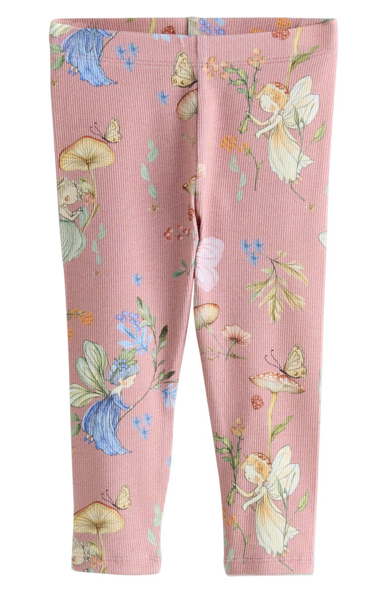 NEXT Kids' Assorted Fairy 4-Pack Rib Leggings, Alternate, color, Multi