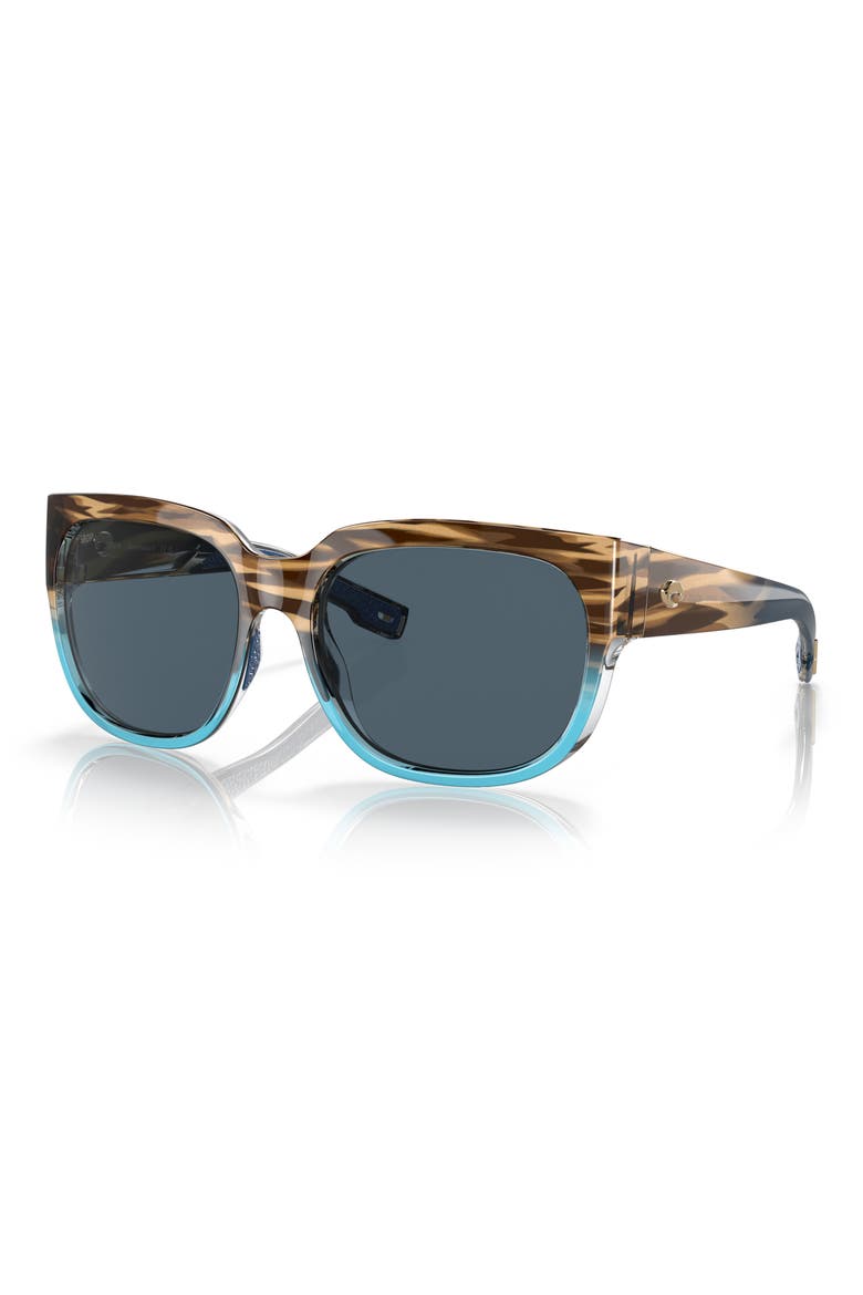 Waterwoman 58mm Polarized Pillow Sunglasses, Alternate, color, GRAY