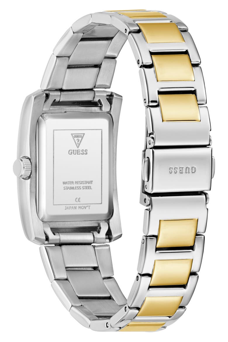 Bonnie Diamond Two-Tone Bracelet Tank Watch, 27mm, Alternate, color, GOLD