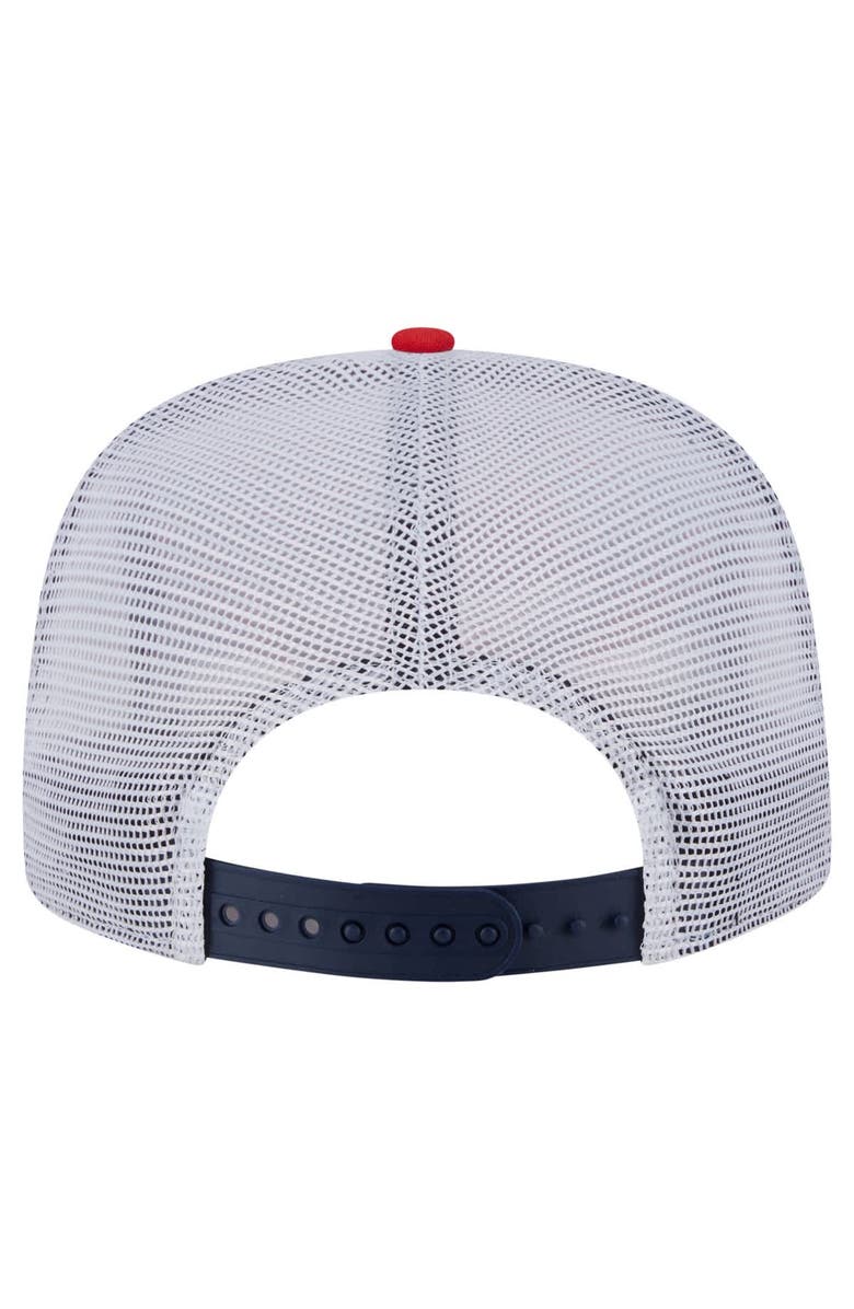 New Era Men's New Era Red/Navy New England Patriots Throwback Dye Golfer Snapback Hat, Alternate, color, Red