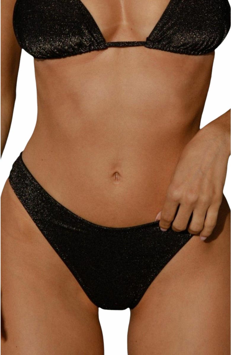 Biliblond Bikini Bottom Negev, Main, color, Black Lurex