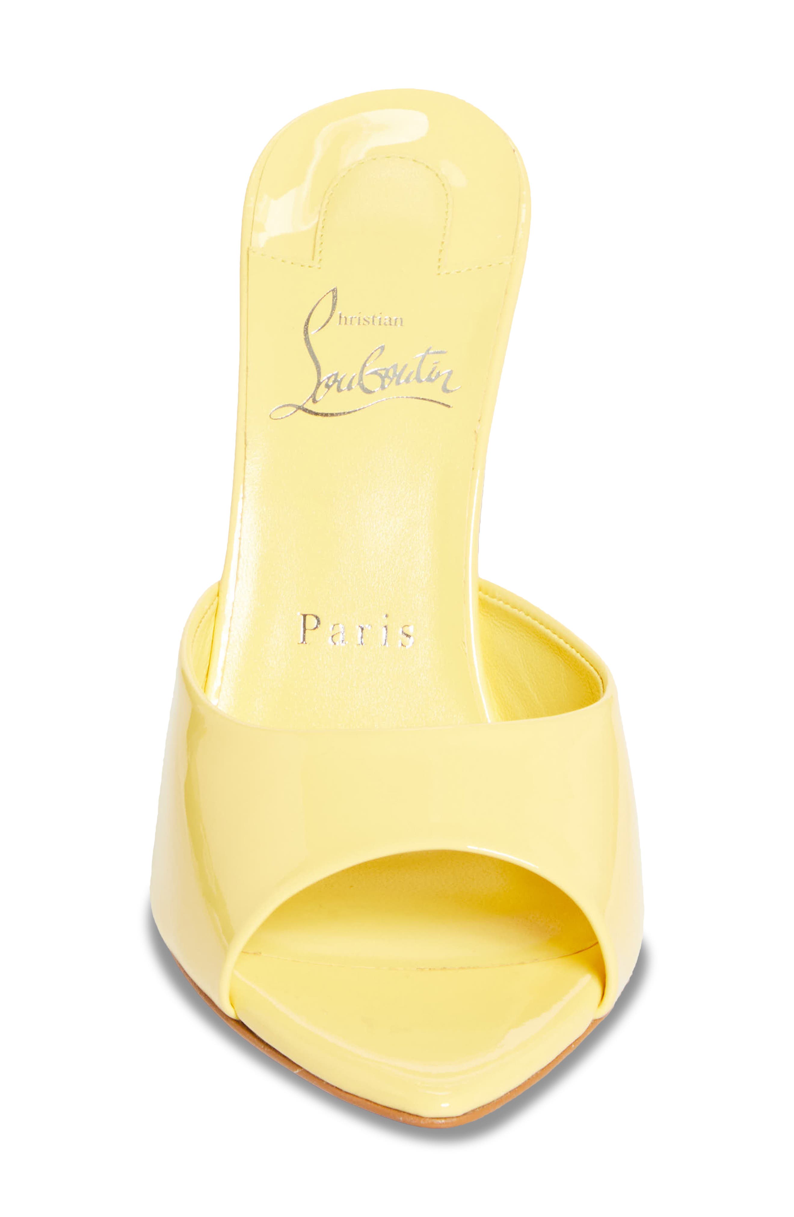 Christian Louboutin Miss Z Pointed Toe Sandal, Alternate, color, Y523 Vanilla/ Lin Vanilla