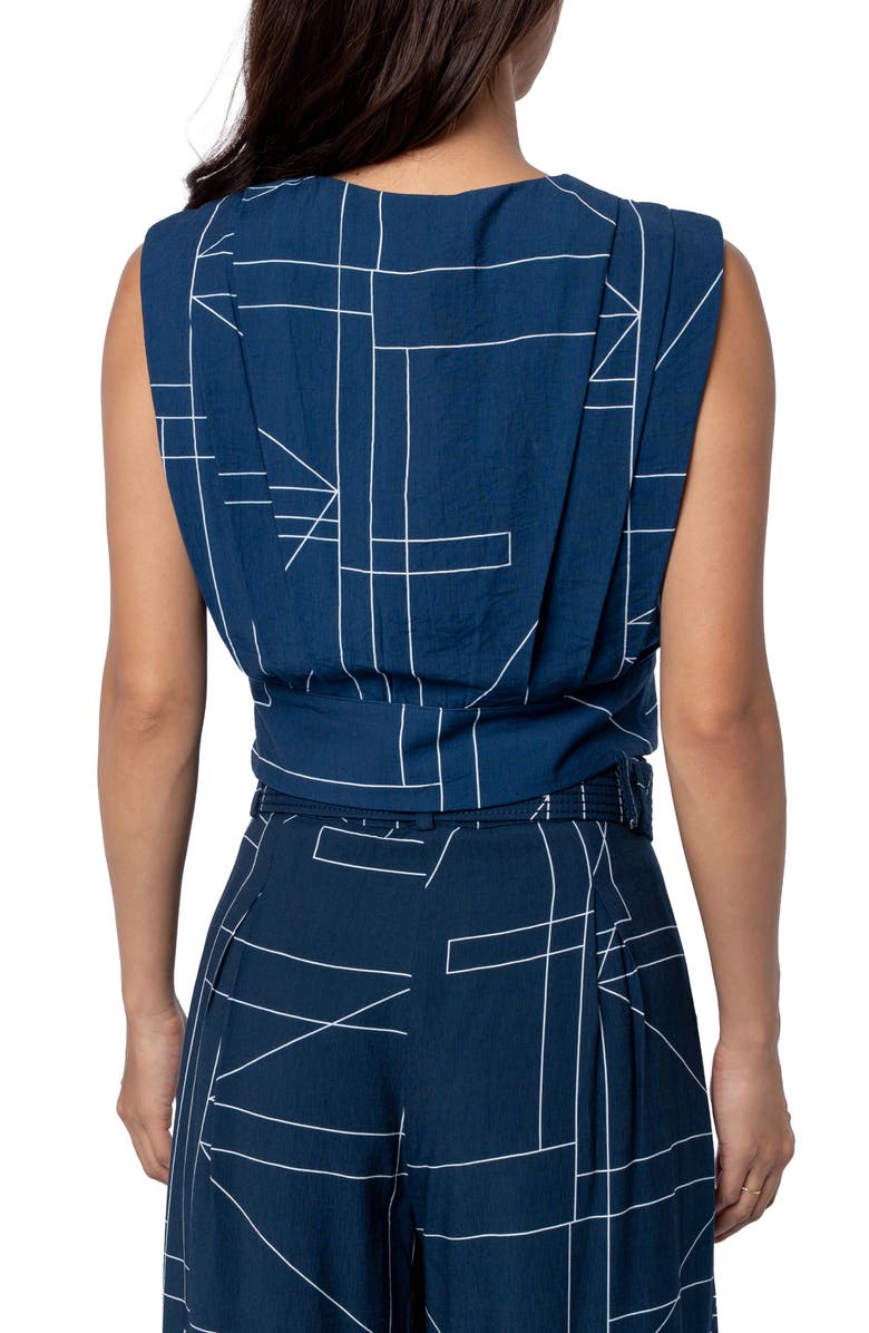 CIEBON Adrina Geo Print Sleeveless Top, Alternate, color, Navy/ White