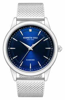 Kenneth Cole Genuine Diamond Mesh Strap Watch, 43mm - 0.005ct.