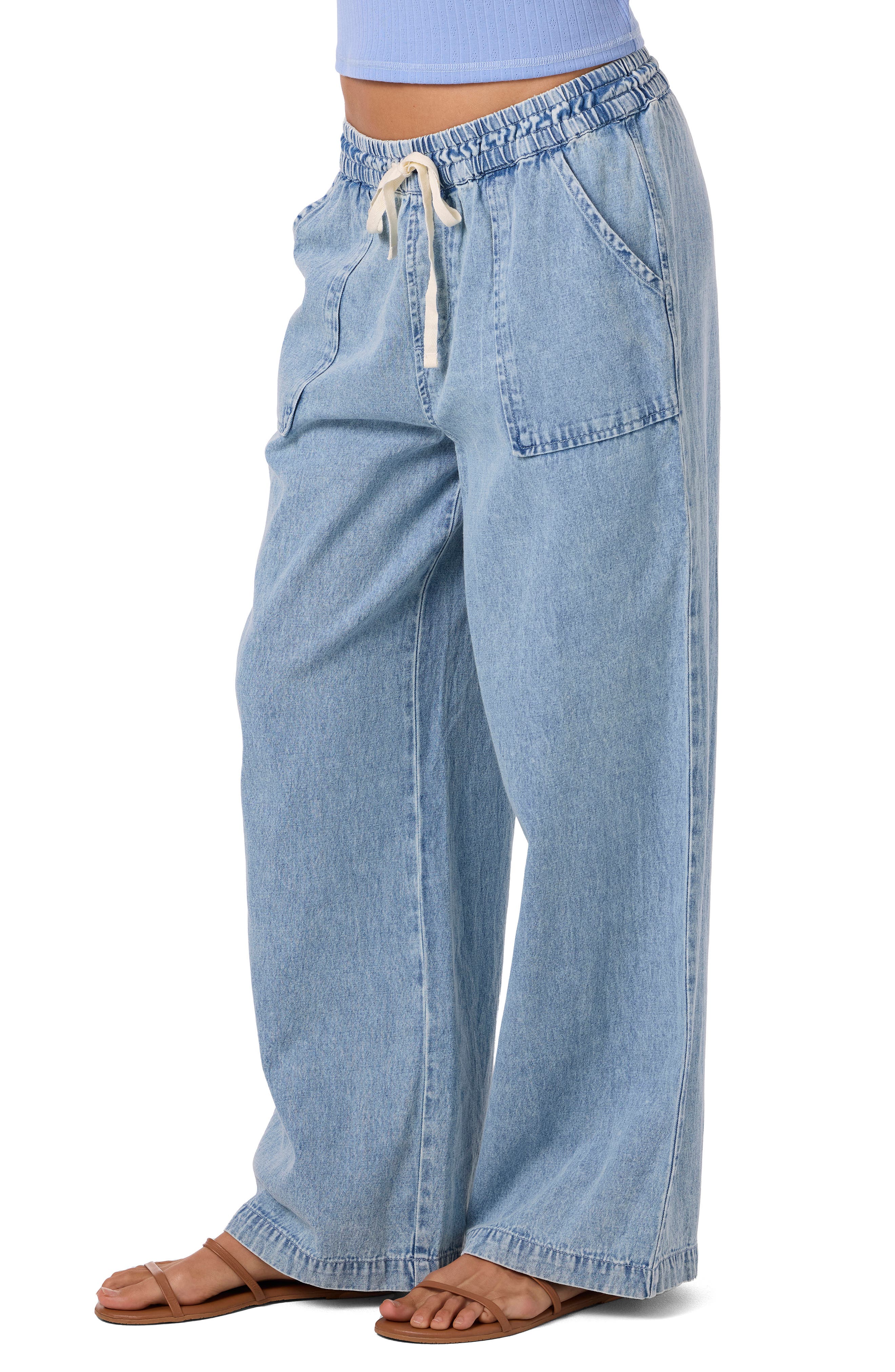Sevie Drawstring Denim Pants (Women) | Nordstrom