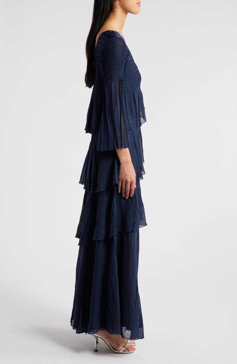 Komarov Tiered Maxi Cocktail Dress, Alternate, color, 