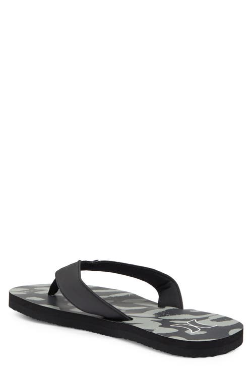 Hurley Layback Flip Flop In Black Combo