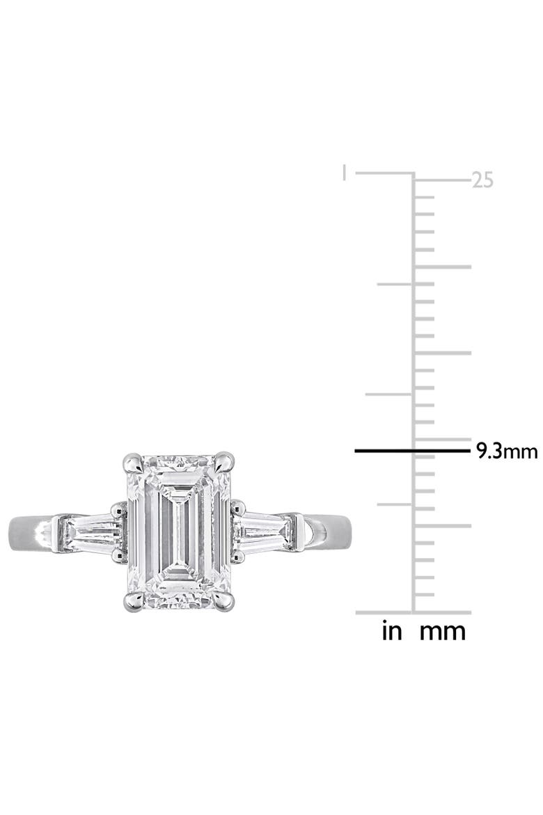 2-1/3 CTW Lab Grown Diamond 3-Stone Ring 14k, Alternate, color, White Gold