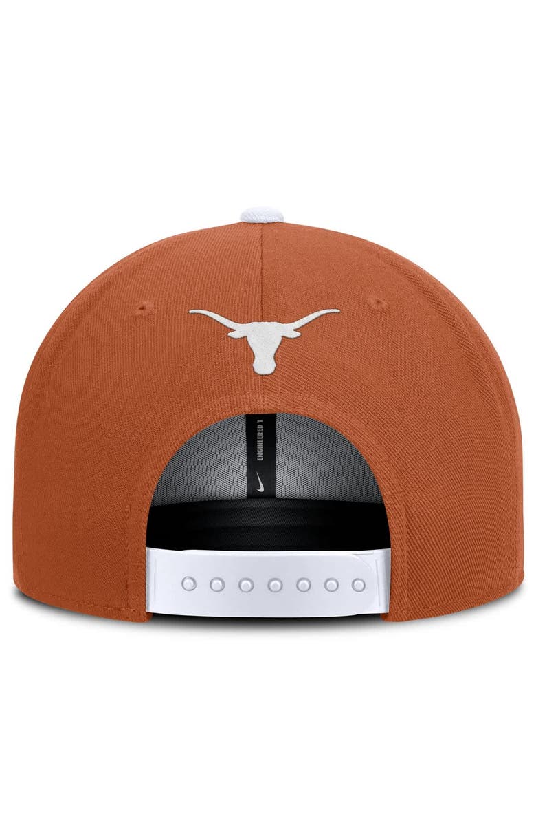 Nike Men's Nike Texas Orange/White Texas Longhorns 2025 On-Field Patch Pro Dri-FIT Snapback Hat, Alternate, color, Burnt Orange