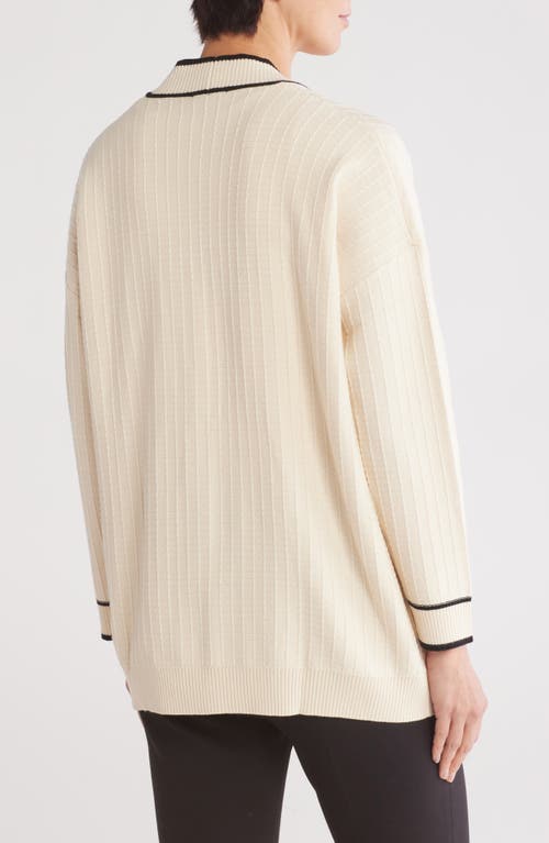 ADRIANNA PAPELL ADRIANNA PAPELL TIPPED CARDIGAN