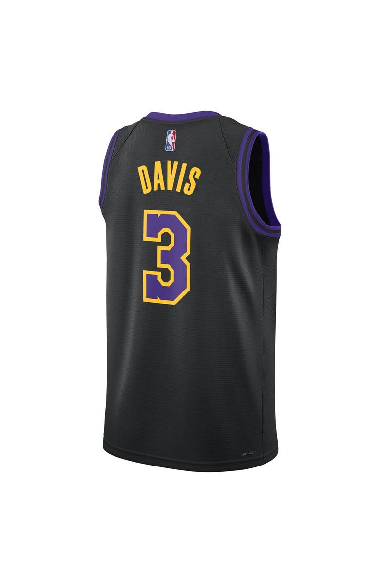 Nike Unisex Nike Anthony Davis Black Los Angeles Lakers 2023/24 Swingman Jersey - City Edition, Alternate, color,