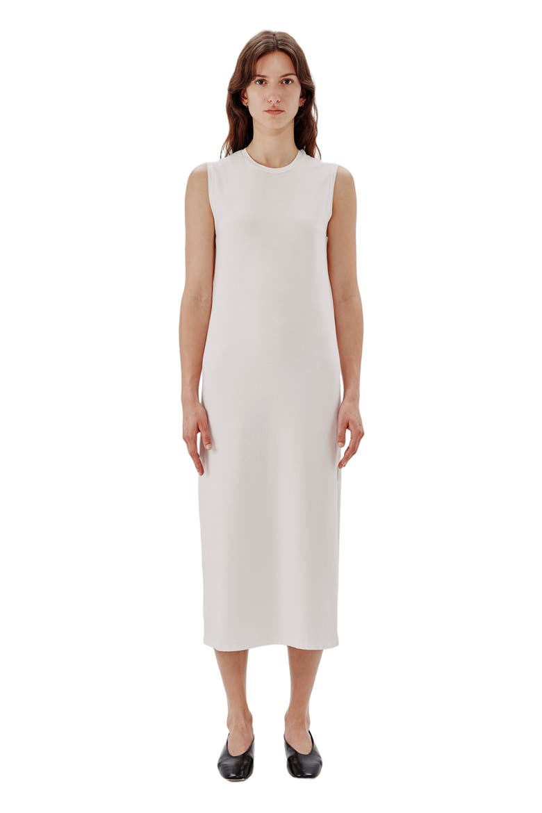 SLEEVELESS TEE DRESS, Main, color, WHITE