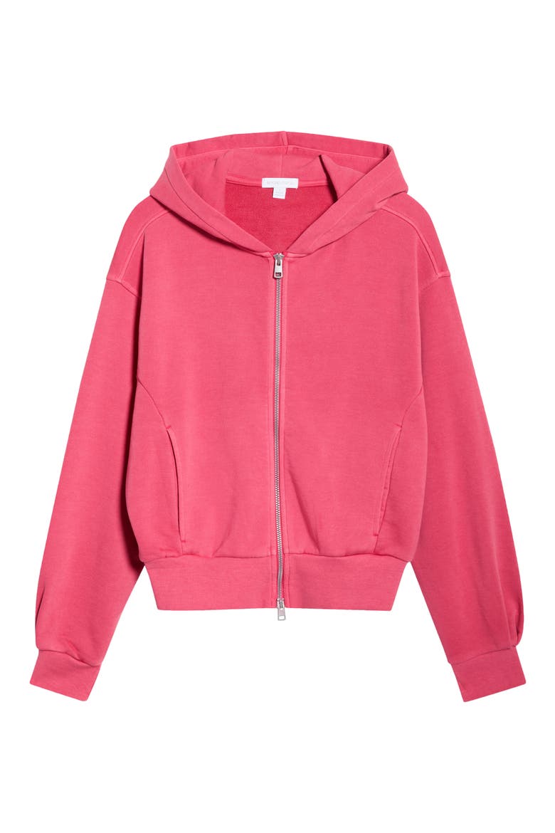 Fade Out Full Zip Hoodie, Alternate, color, WASHED BERRY RED