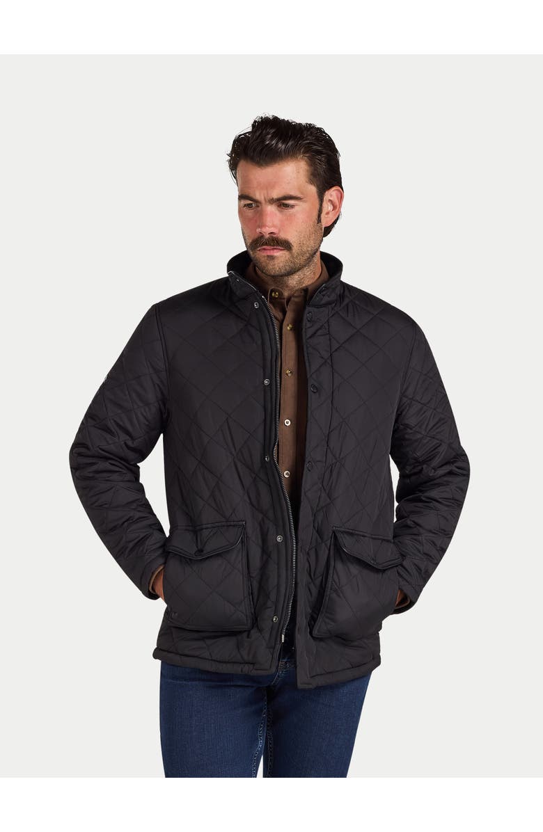 Raging Bull Long Sleeve Quilted Jacket, Main, color, Black