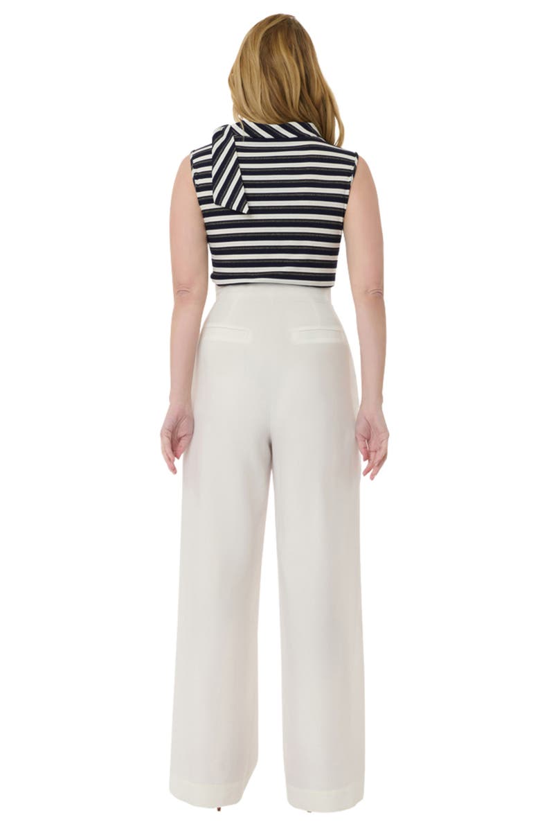 Smak Parlour Wide Leg Sailor Pants, Alternate, color, White & Gold