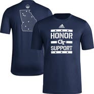 adidas Men's adidas Navy Georgia Tech Yellow Jackets Honor & Support Pre-Game T-Shirt