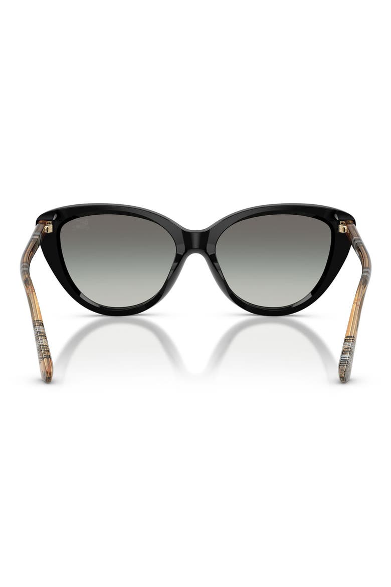55mm Cat Eye Sunglasses, Alternate, color, BLACK / GREY GRADIENT