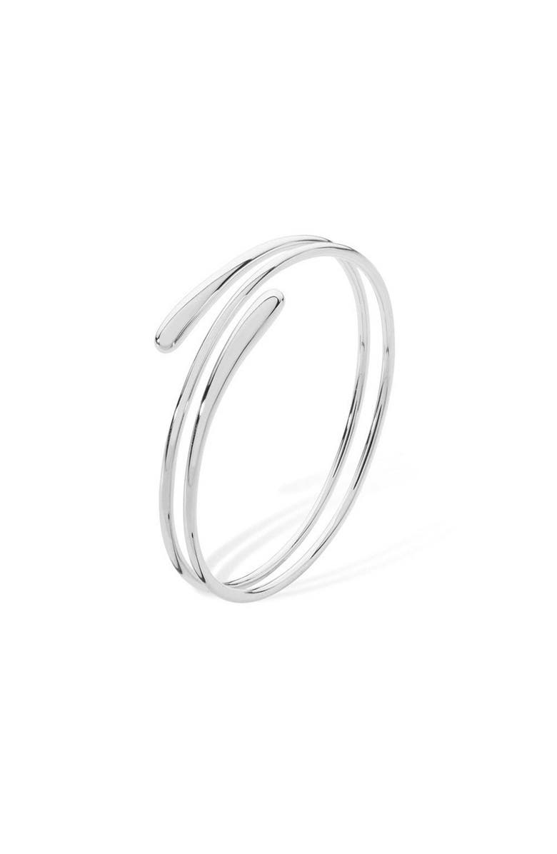 Lucy Quartermaine Coil Drop Bangle, Main, color, Sterling Silver