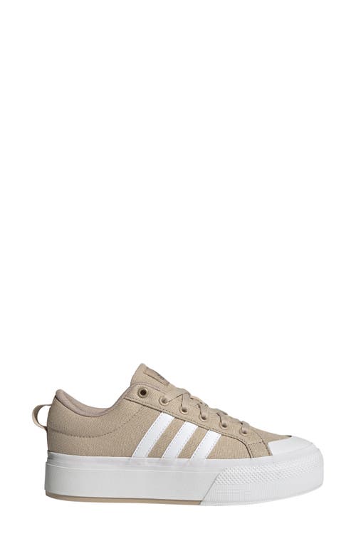 Adidas Originals Adidas Bravada 2.0 Platform Sneaker In Clay Brown/white/cyber Met