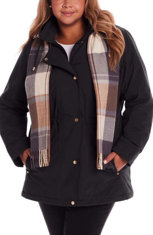 Gallery Water Resistant Insulated Stadium Jacket In Black