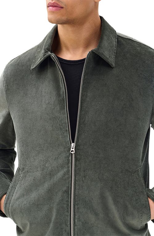 Rag & Bone Melrose Stretch Cotton Corduroy Zip Jacket In Gray