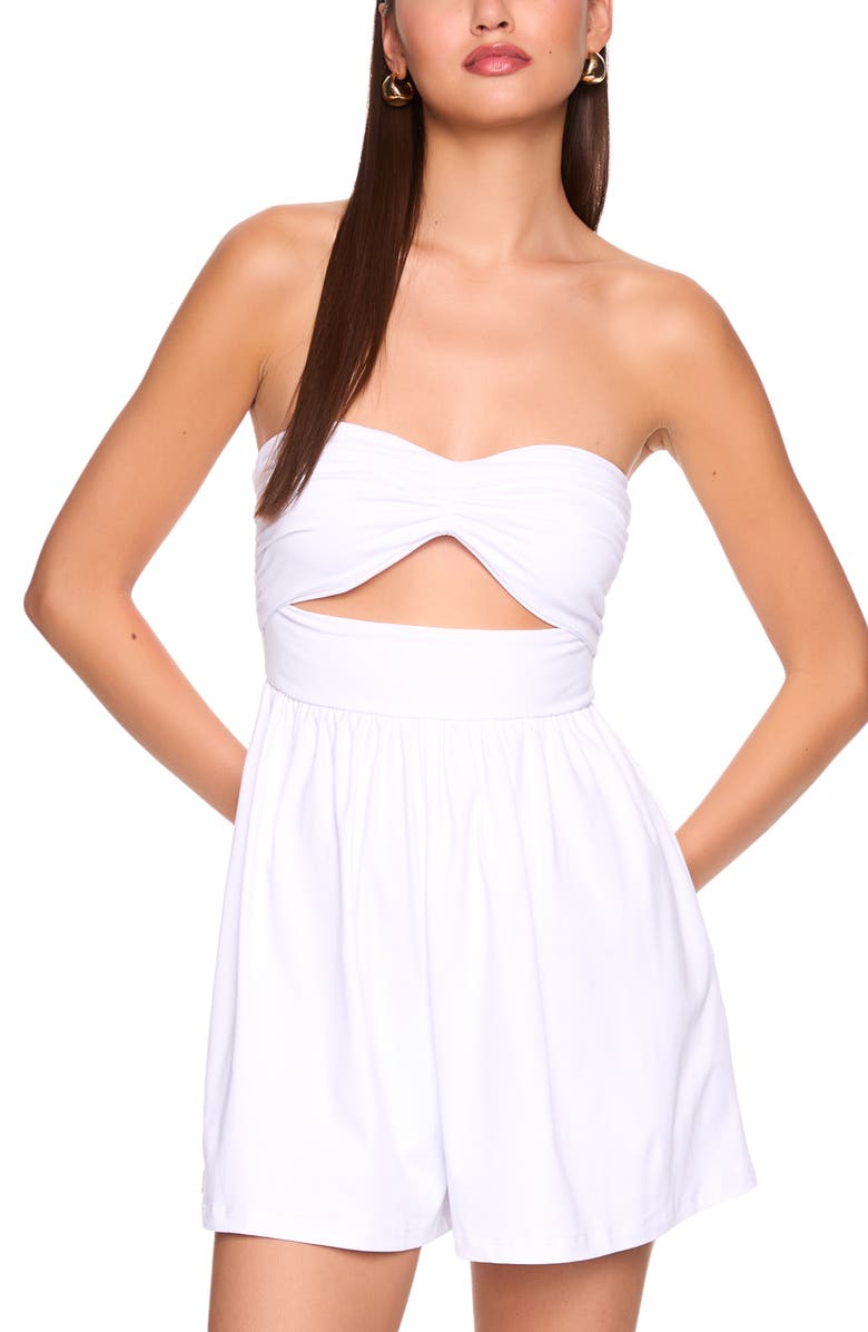 Susana Monaco Cutout Strapless Romper, Alternate, color, 