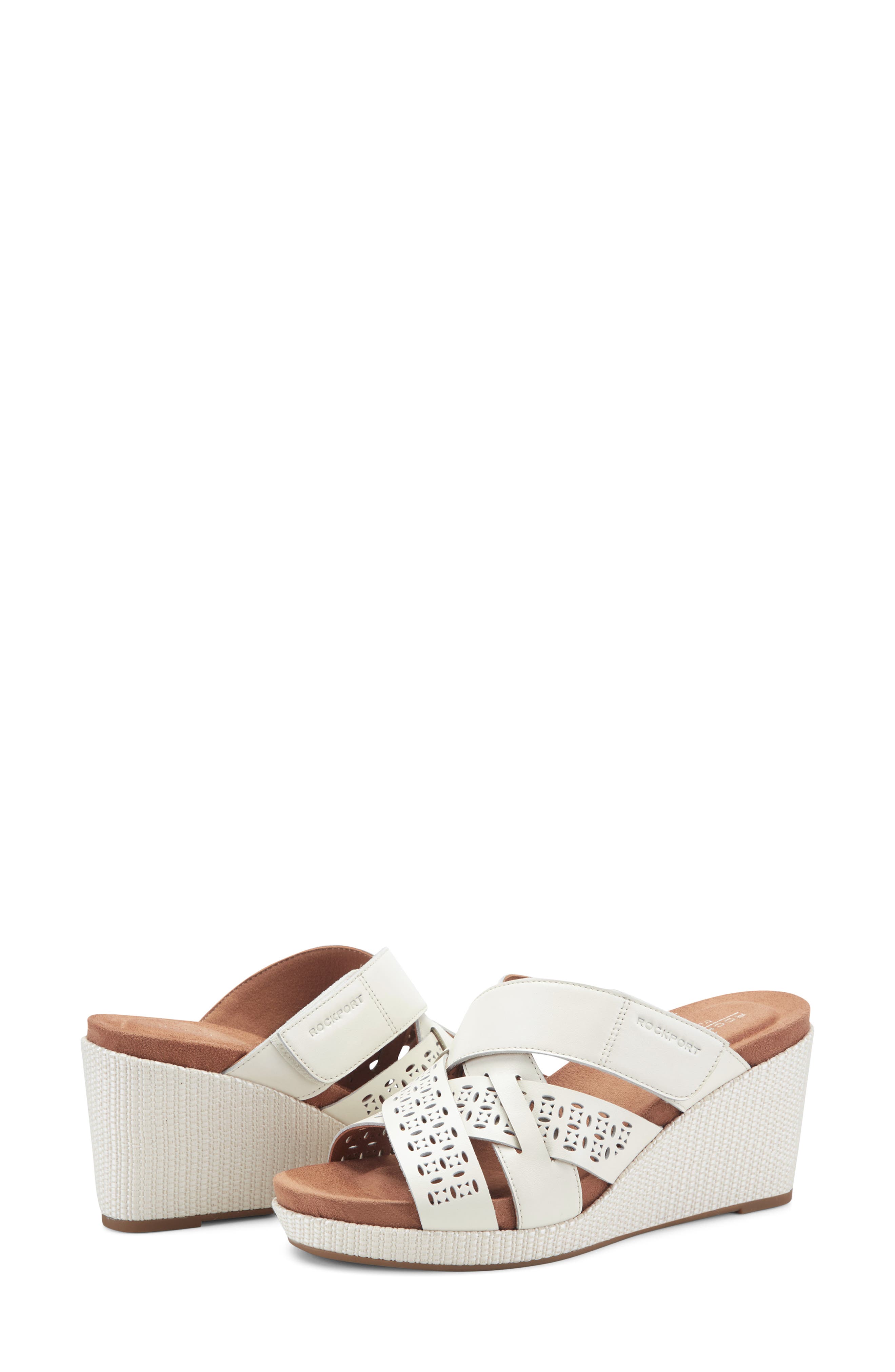 Britta Platform Wedge Slide Sandal, Alternate, color, IVORY