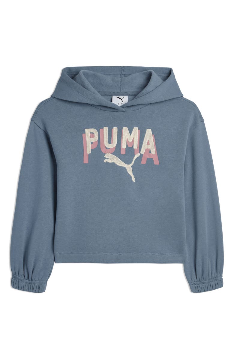 PUMA Kids' Class Pack Cotton Blend Fleece Hoodie, Main, color, Sky/ Pewter