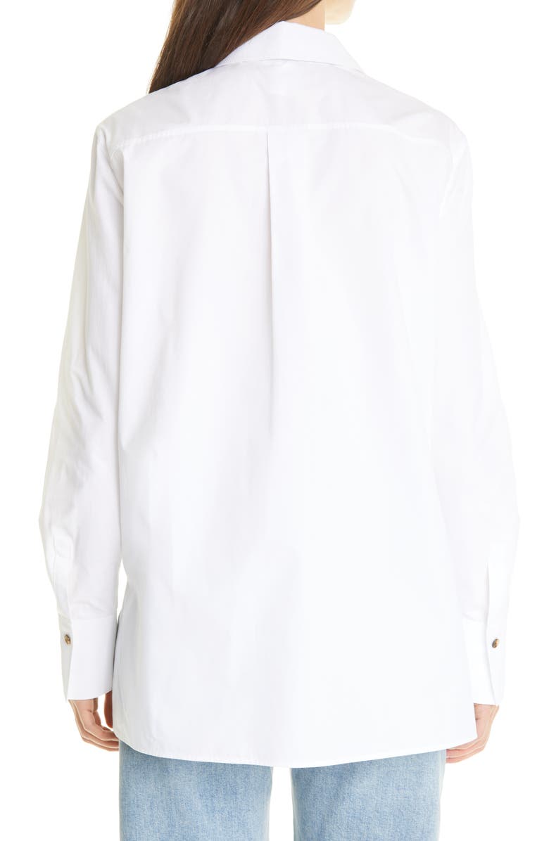 Lafayette 148 New York Greyson Cotton Blouse, Alternate, color, 