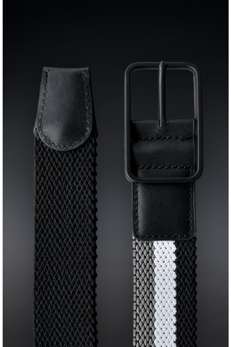 Reversable Stretch Woven Belt, Alternate, color, Tricolor (Black, Gray, White)