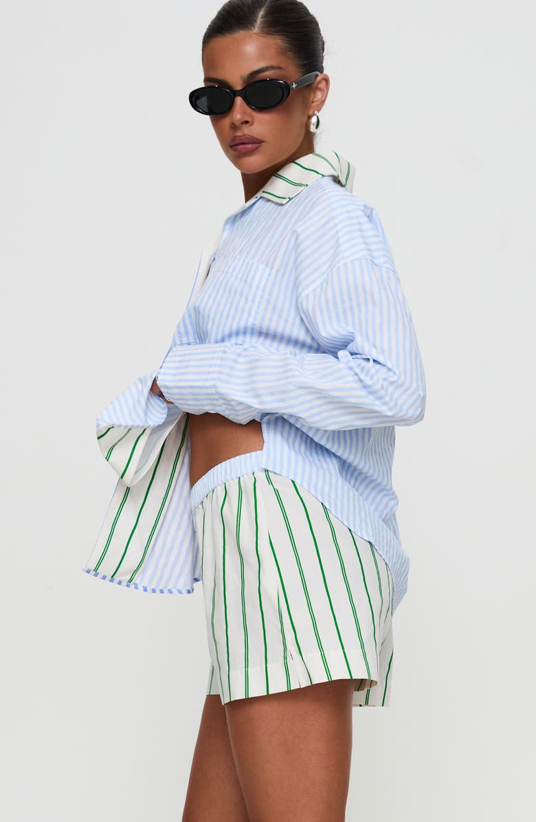 Princess Polly Broady Stripe Boxer Shorts, Alternate, color, Multi