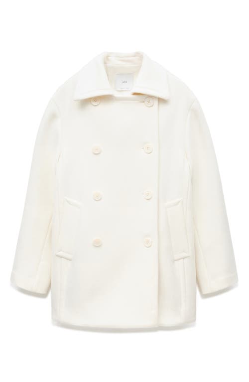 Mango Double Breasted Virgin Wool Blend Coat