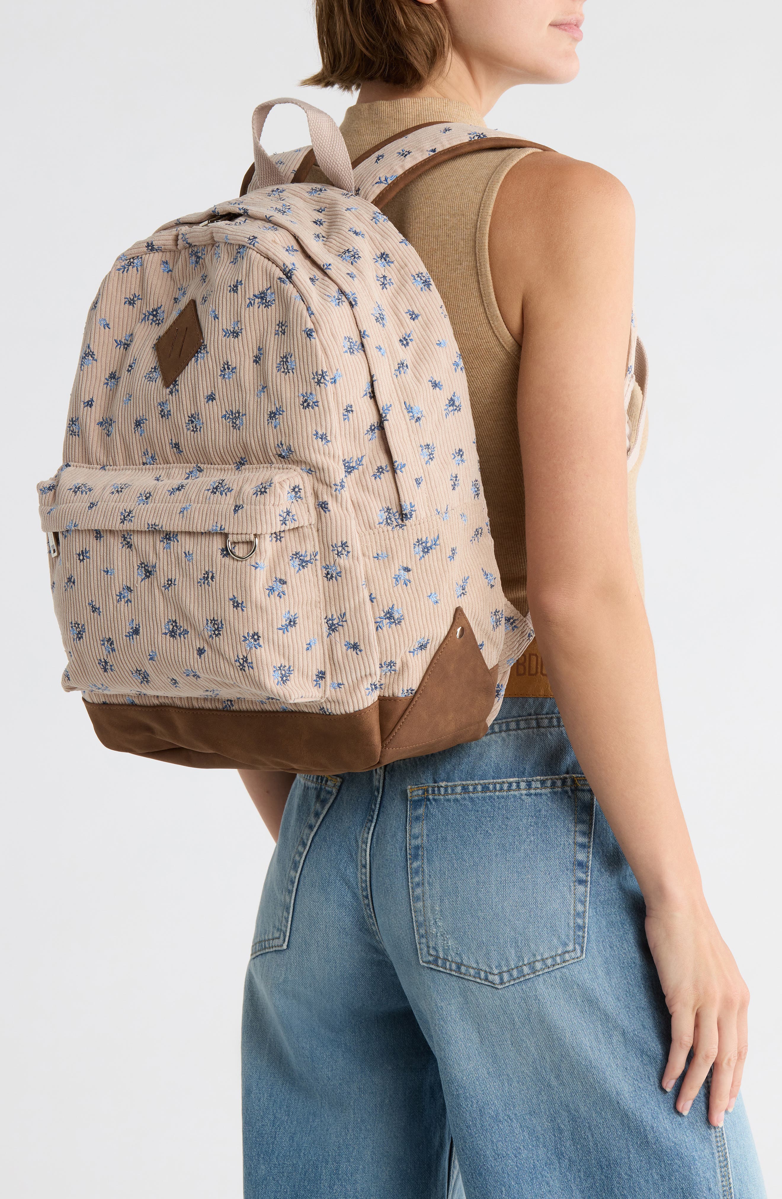 Madden Girl Corduroy Backpack & Lunch Bag Set | Nordstromrack display picture 1