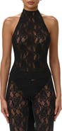 Naked Wardrobe Lace Halter Top