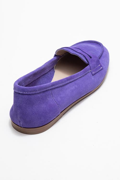 Forever & Always Shoes Dorothy Leather Loafer In Purple