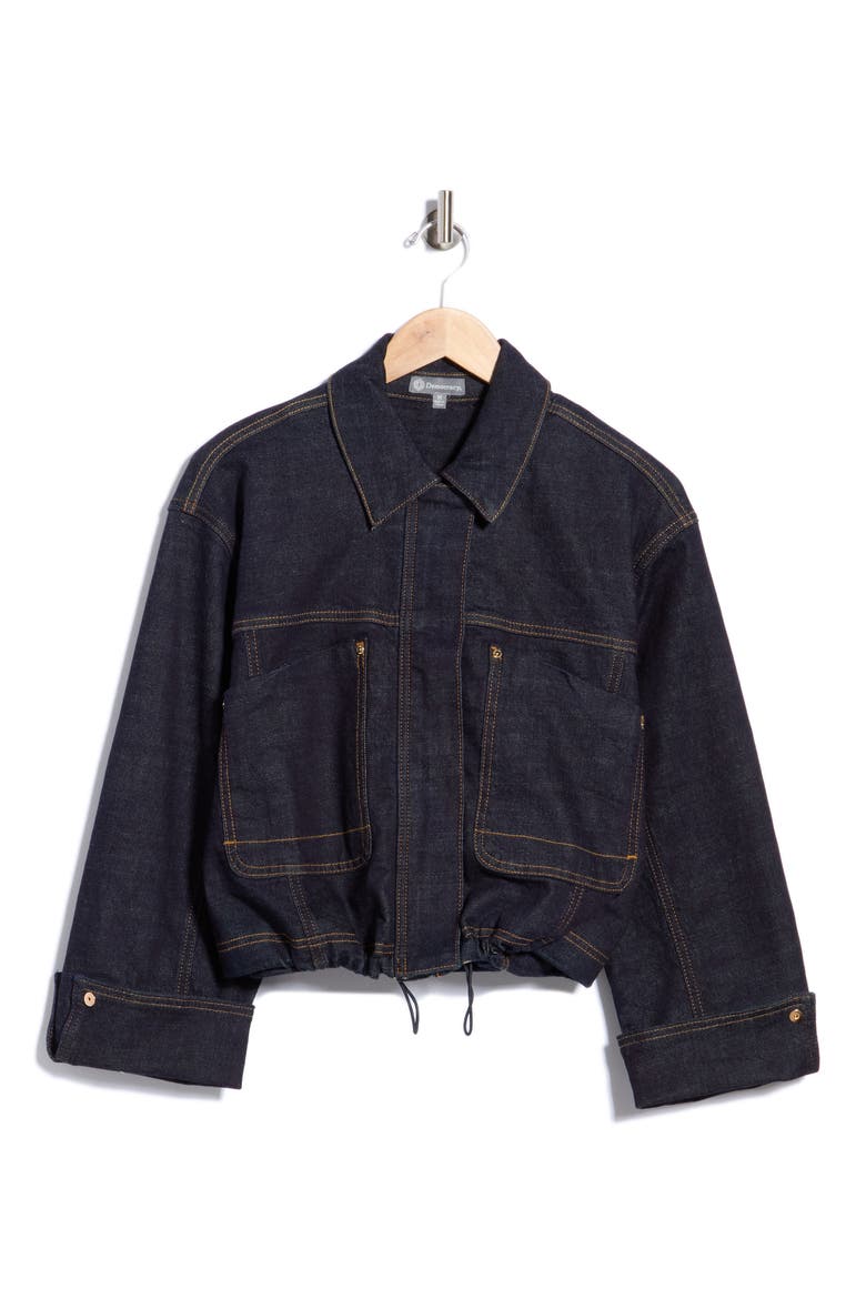 Utility Denim Bomber Jacket, Main, color, INDIGO