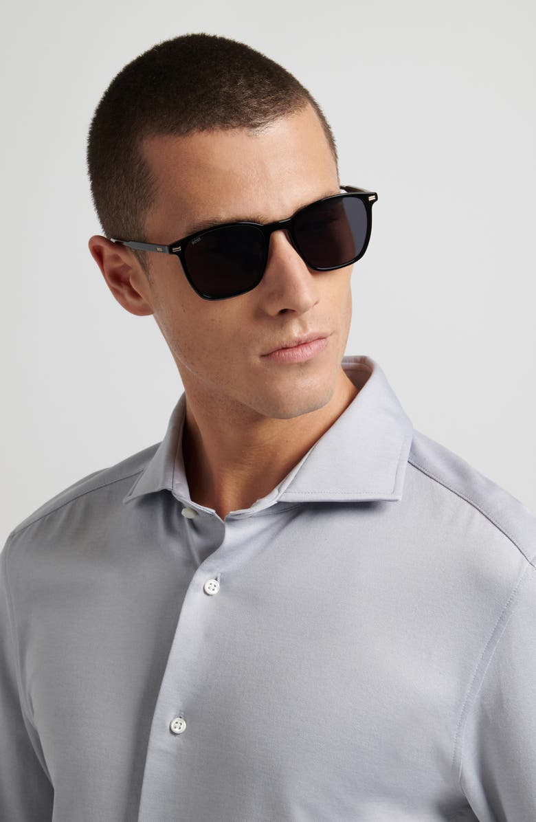 BOSS 53mm Sunglasses, Alternate, color, Black/ Grey