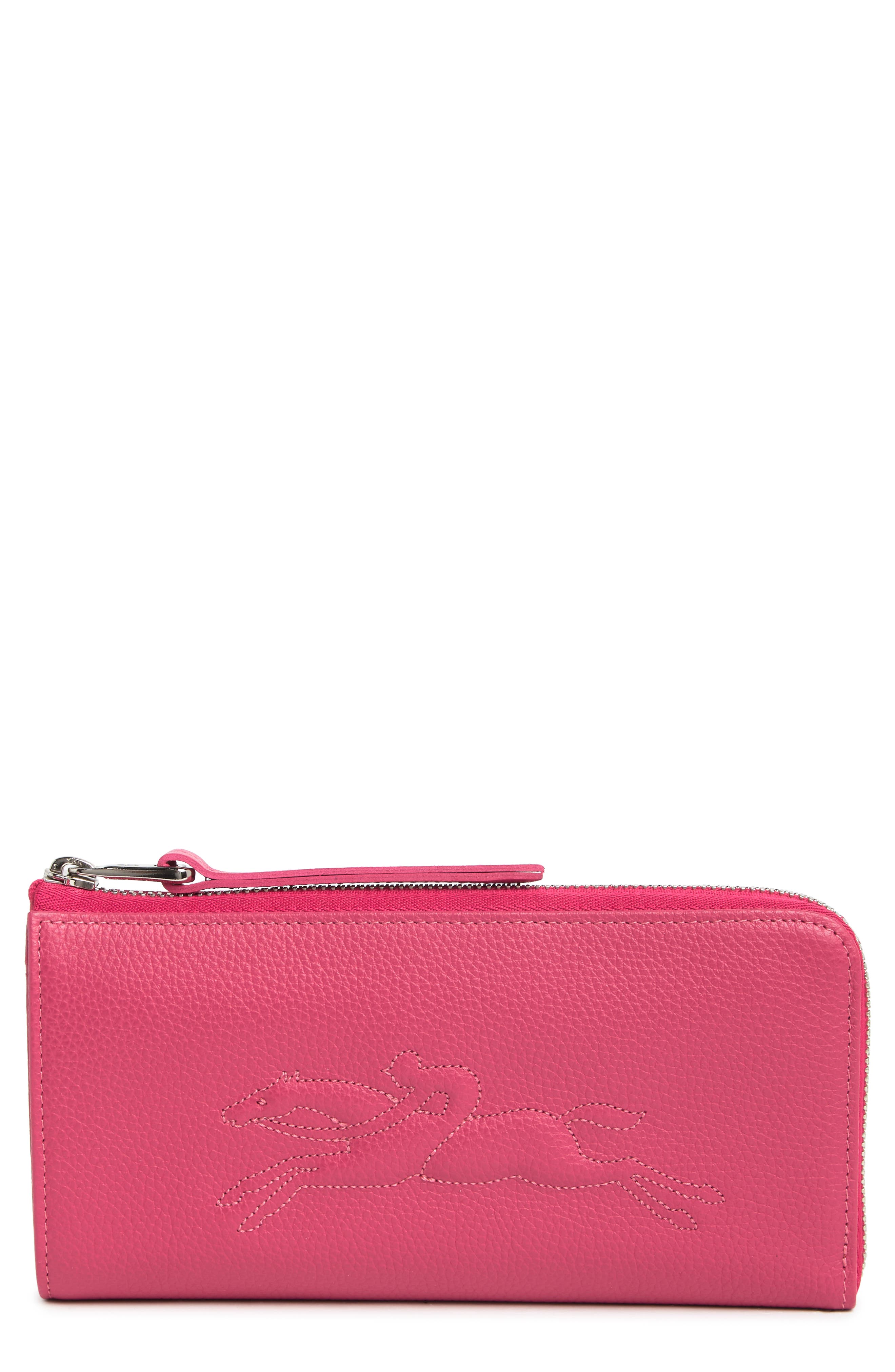 Longchamp Three Quarter Zip Continental Wallet