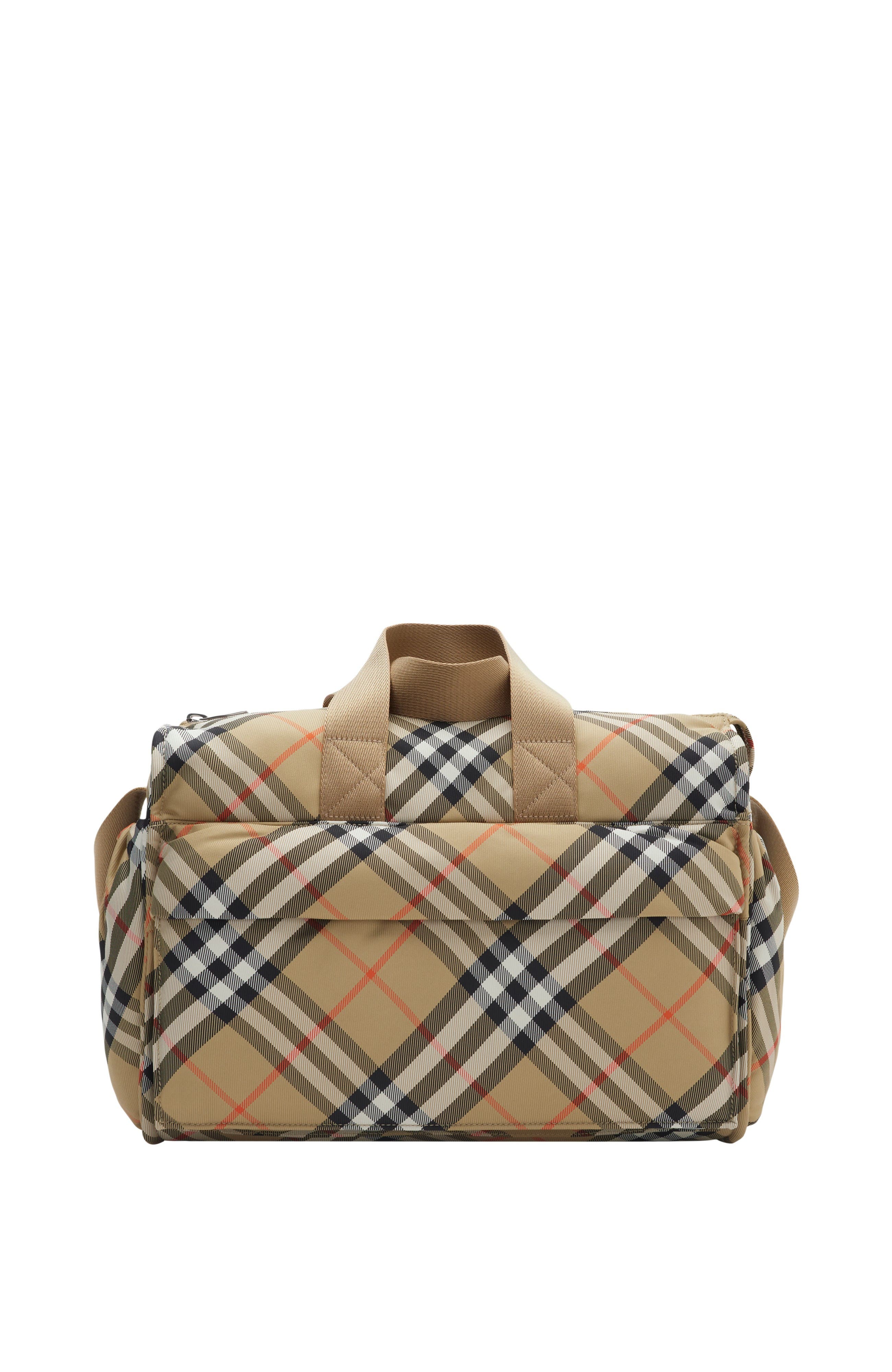 Burberry Check Baby Changing Bag, Main, color, Sand