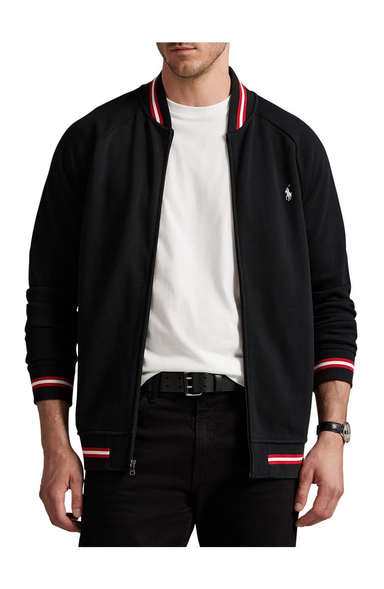 Polo Ralph Lauren Big
Tall Double-Knit Mesh Bomber Jacket, Main, color, Polo Black Multi