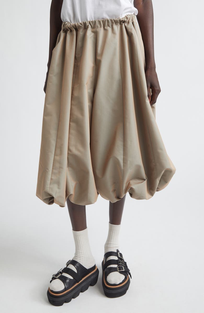 Tao Comme des Garçons Gathered Crop Balloon Pants, Main, color, Beige