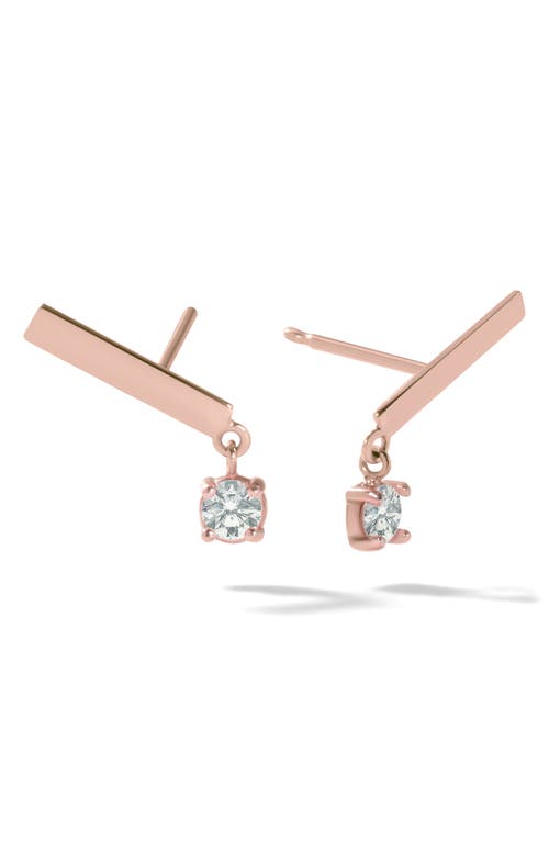 Lana 14k Rose Gold Diamond Drop Earrings In Gold
