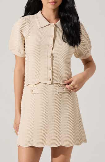 ASTR the Label Perrine Short Sleeve Pointelle Cardigan